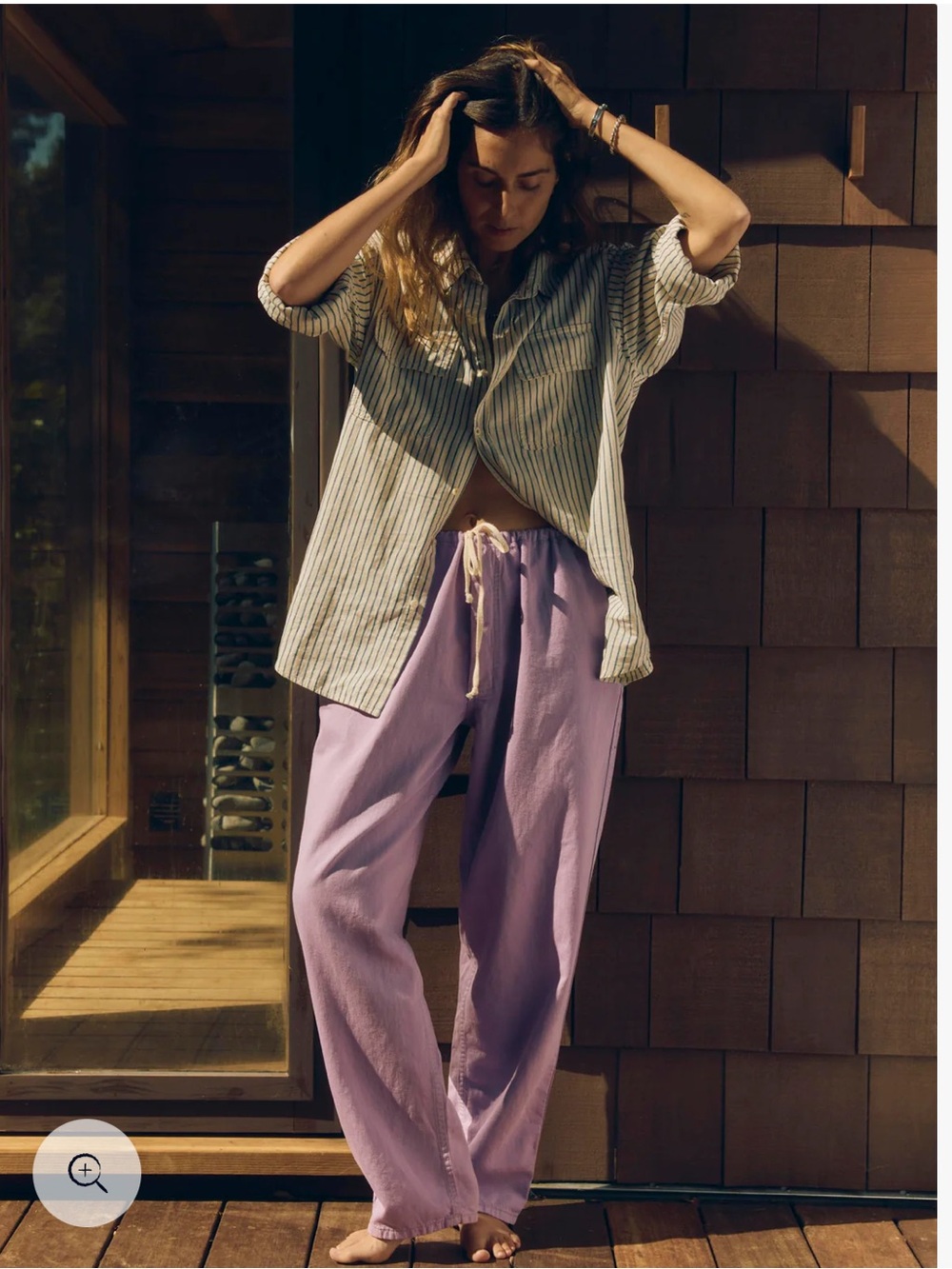 imogene + willie Lavender Wide-Leg Drawstring Pants